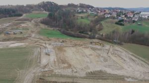 W Ciężkowicach pełną parą trwają prace przy budowie Parku Zdrojowego. fot. UM Ciężkowice