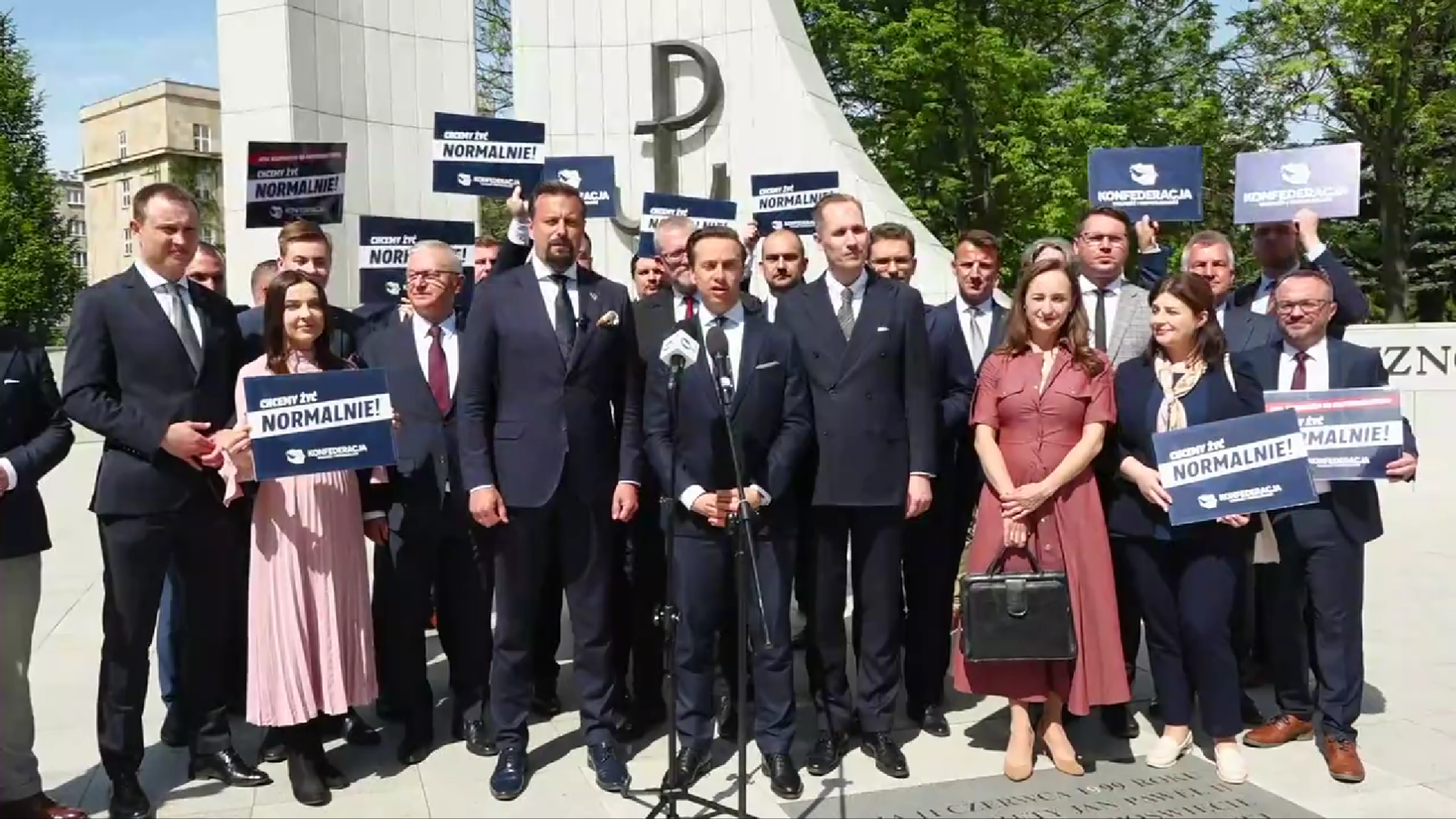 Konfederacja i Polska Jest Jedna w sojuszu w wyborach do Parlamentu Europejskiego. Fot. screen X/ Konfederacja