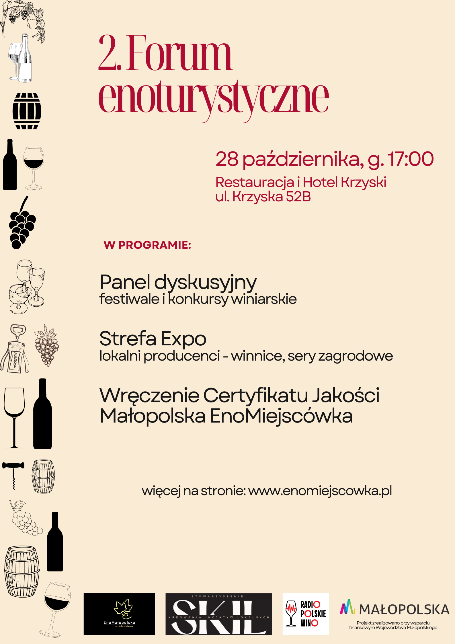 plakat forum enoturystyczne anna nowakowska tarnów