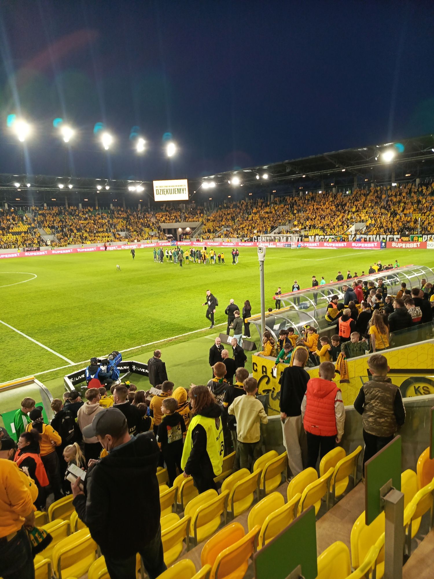 Trybuny po meczu GKS Katowice Motor Lublin